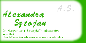 alexandra sztojan business card